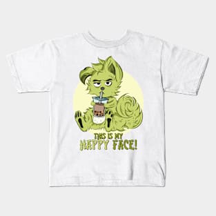 The Cutest Japanese Dog 4 - Bubble team Time - This is my Happy Face! Kids T-Shirt